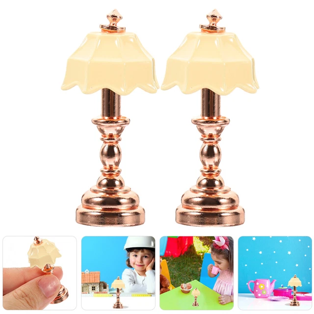 2 Pcs Lampe De Bureau Miniature Maquette Architecturale Chevet