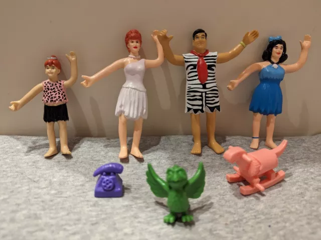 The Flintstones Movie Bendable Figures Bundle Wilma Fred Betty Pebbles