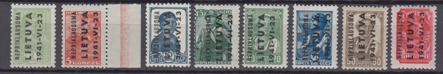 Litauen, Nr. 1-8, postfrisch