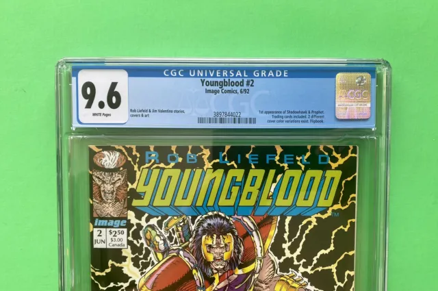 Youngblood # 2 CGC 9.6 NM+ 1st Appearance Prophet And Shadowhawk Rob Liefeld 2