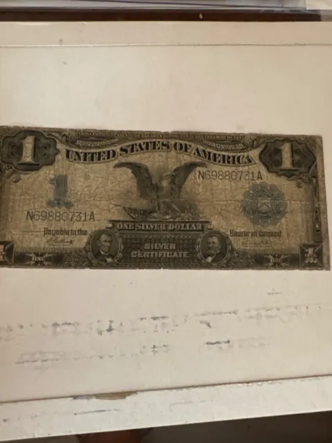 1899 Circulated $1 Silver Certificate Black Eagle Note Fr#236    #Mf-T6251