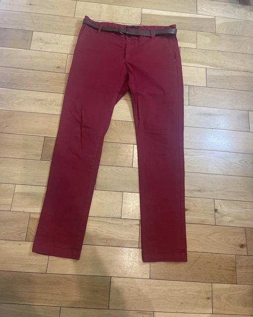Pantaloni rossi uomo zara on sale
