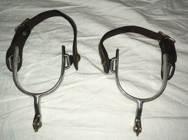 Pair of Vintage Western Spurs Ranch Rodeo no Markings