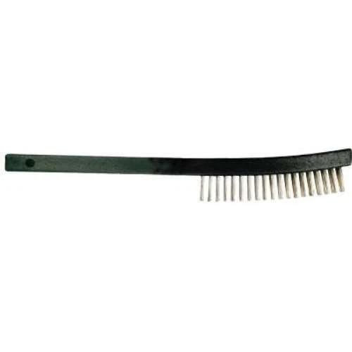 Advance Brush Curved Handle Scratch Brushes, 3 x 19 Row, SS Wire, EA (410-85014)