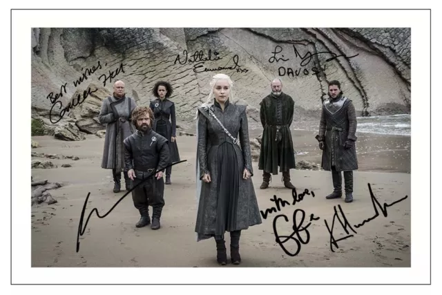 Cast Multi Signed Photo Print Autograph Game Of Thrones