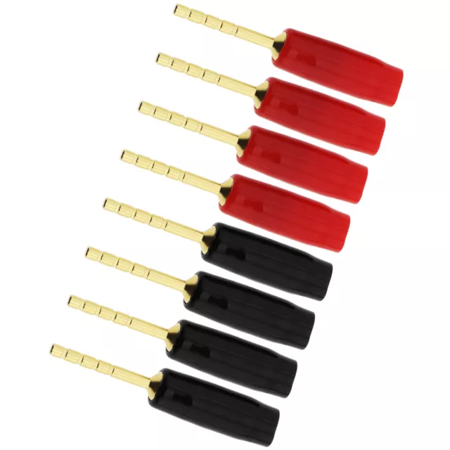 8PCS 2mm Speaker Pin Connectors Gold Plated Screw Type Banana Plugs Audio Parts