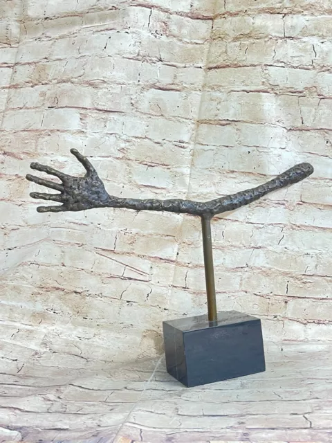 Hand Made HOMMAGE BRONZE SCULPTURE - LARGE BALANCING Hand- Collector! FIGURINE