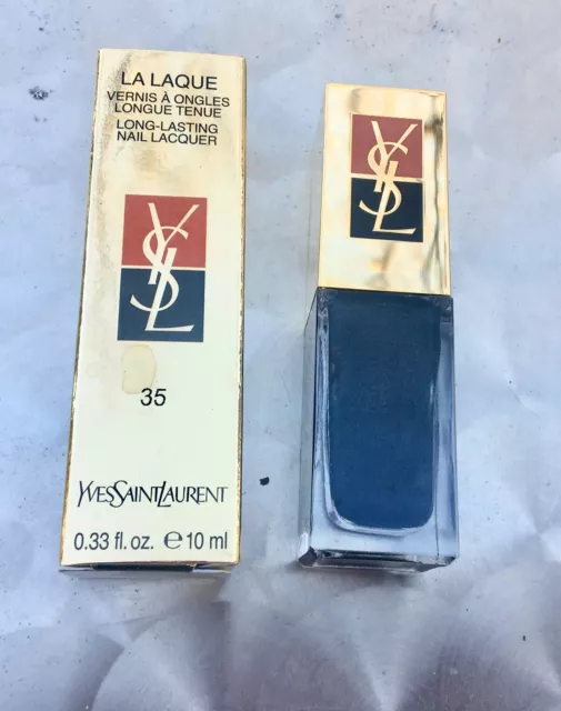 Magnifique Vernis à ongles YSL La Laque édition limitée n°35 Gris Smoking Neuf !