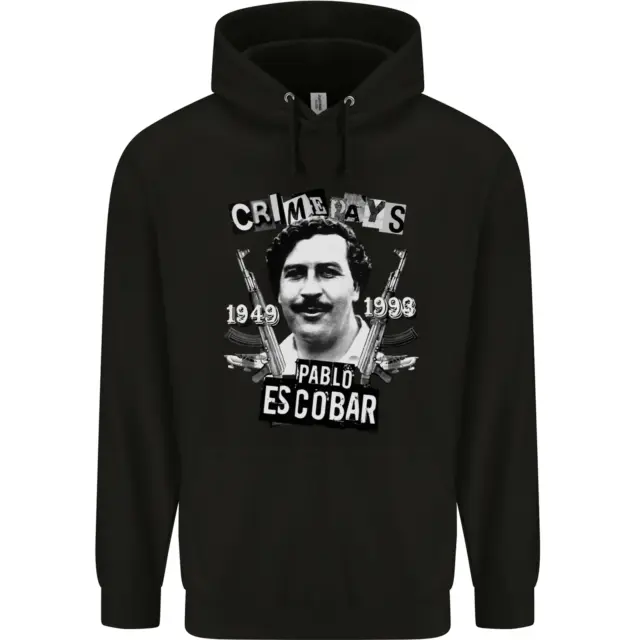 Pablo Escobar Crime Pays Mens 80% Cotton Hoodie