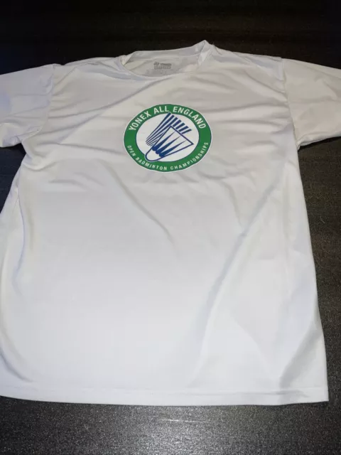 Yonex All England Open Badminton Championships  White T-shirt Size XL W324