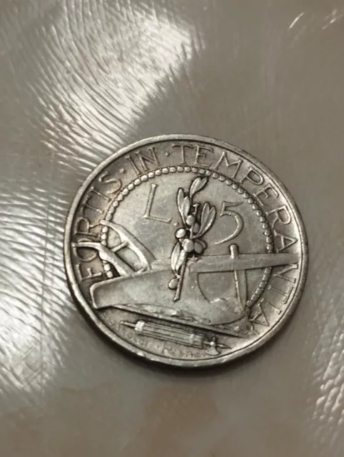Repubblica Di San Marino 5 Lire 1938 Argento Ottima Lotto
