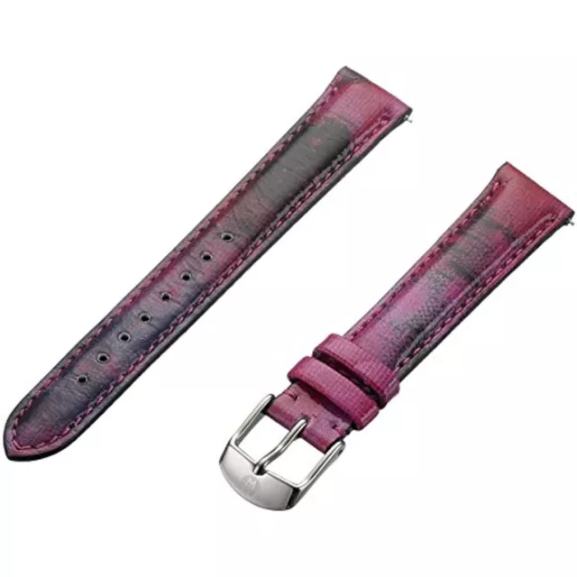 MICHELE MS16AA430507 16mm Leather Calfskin Purple Watch Strap