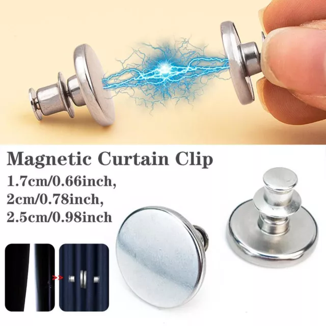Magnetic Curtain Clip Backs Buckle Clips Holdbacks Curtain Tie Fixed Button New