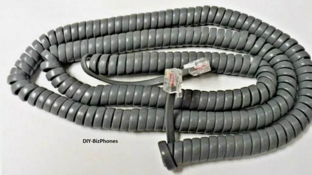 Avaya Long Handset Receiver Curly Cord 6400 Series Definity Phone 6416D Gray 25'