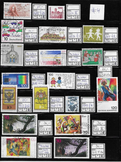 BUND BRD Plattenfehler Kleine Sammlung #4