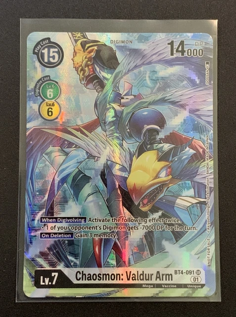 CHAOSMON: VALDUR ARM - BT4-091 SR - Box Topper - Double Diamond - Digimon  TCG 5.95 - PicClick UK