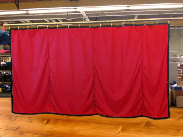 Red Curtain/Stage Backdrop/Partition, Non-FR, 10 H x 15 W