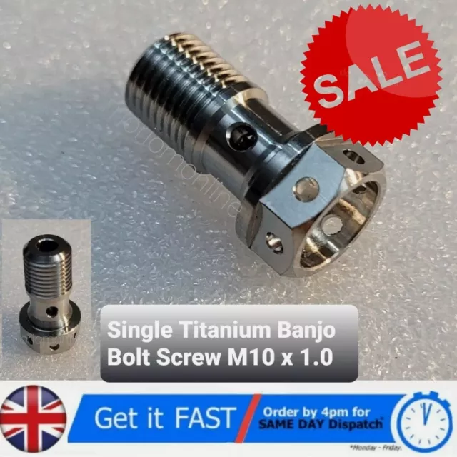 Single Titanium Banjo Bolt Screw M10 x 1.0 Universal For BramboBrake Calipers