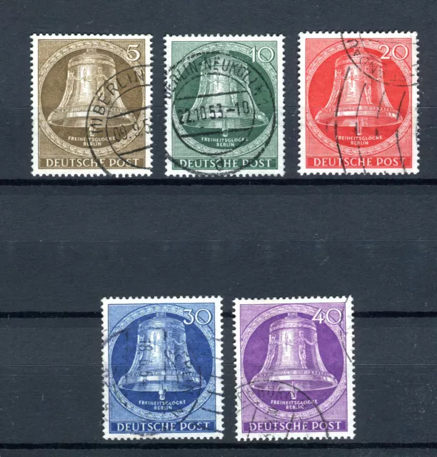 Berlin 101 - 105 Freiheitsglocke Klöppel Mitte Satz gestempelt (7742)