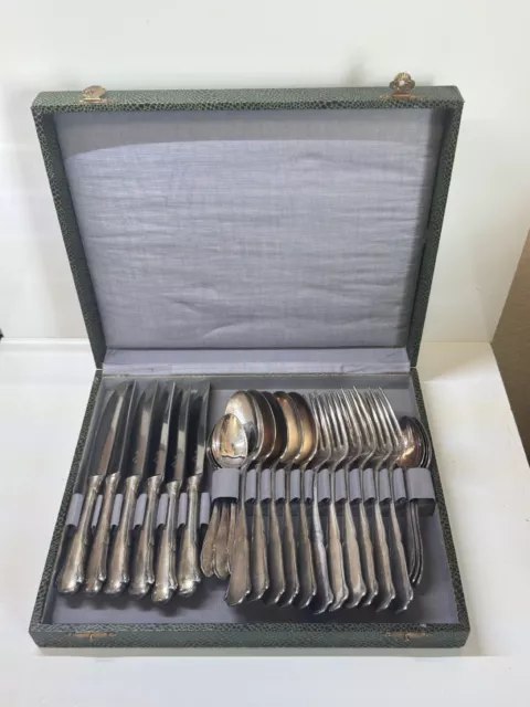 GERMAN WMF PATENT 90 18 Silver Plated Flatwear Set 23pc Boxed Set Froidur 65.00 PicClick