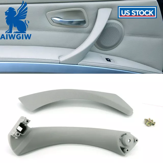 Rear Left Side Gray Inner Door Panel Handle For BMW 3 Series E90 E91 51417230851