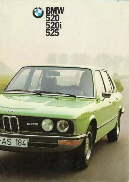BMW 5-Series E12 1973-75 UK Market Foldout Sales Brochure 520 520i 525