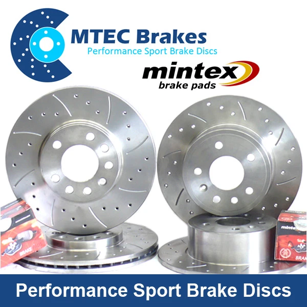 HONDA CIVIC TYPE R FN2 MTEC Front Rear Drilled Grooved Brake Discs