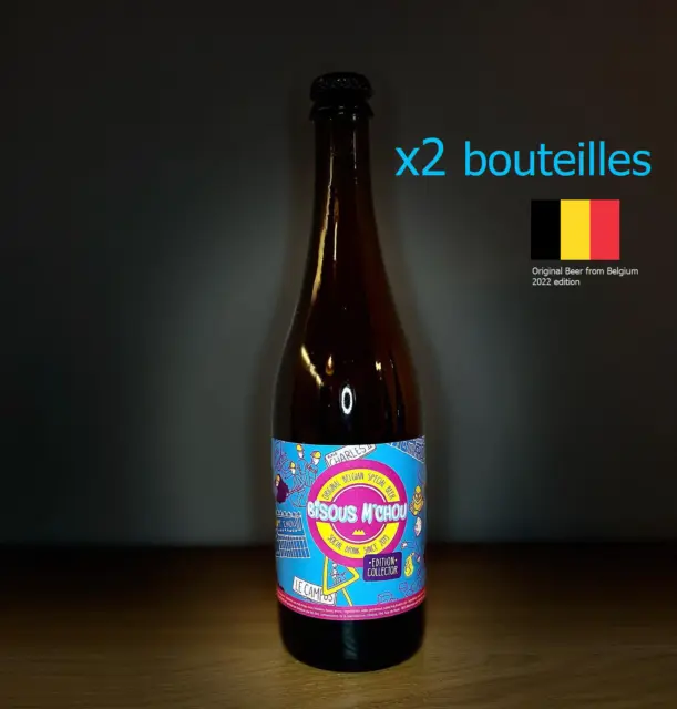 Bouteilles de Bière de Charleroi Bisous M'chou - Edition collector - 75cl x2