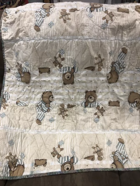 Fallbrook Edredón Guild 32"" x 38"" oso de peluche edredón marrón azul