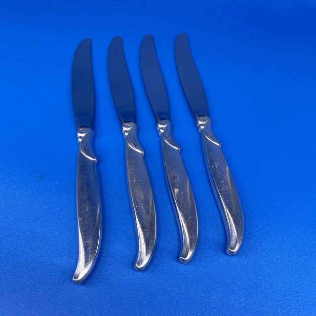 1847 Rogers Brothers IS Individual Dinner Knife Flair Silverplate 4 PC 1956