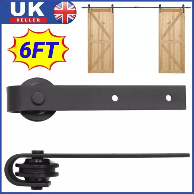 Barn Sliding Door Track Barn Door Hardware Set Kit Modern Style Single Door,6ft