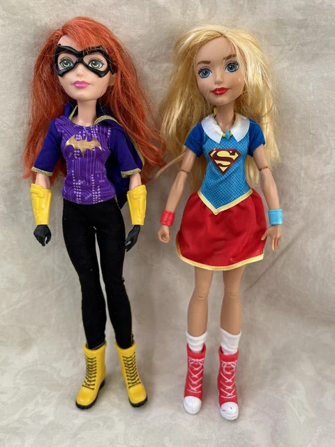 DC SUPER HERO Girls Supergirl and Batgirl Dolls 12" - Mattel 2015 $19.