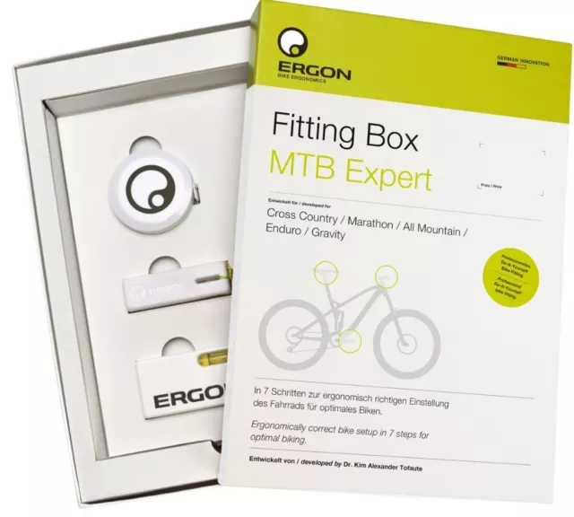 Ergon Fitting Box MTB Expert Einstellschablone Ergonomie Setup Sattel Pedale