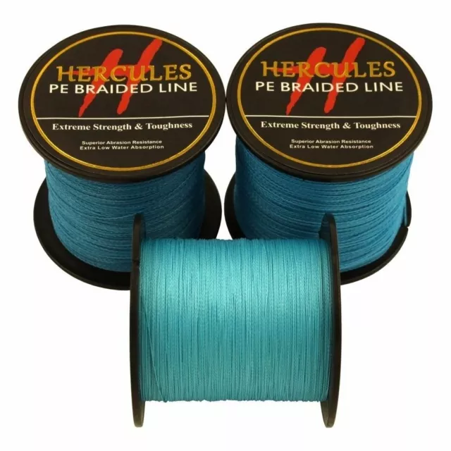 Blue HERCULES 6lb-300lb Extreme PE Weave Super Braided 100M-2000M Fishing Line