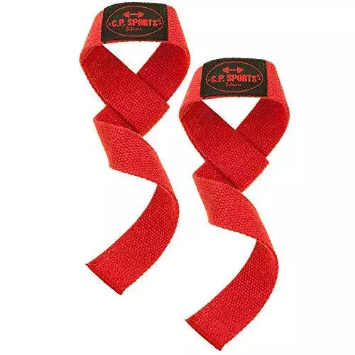 C.P.Sports Sangles de traction standard, bodybuilding musculation, rouge 2