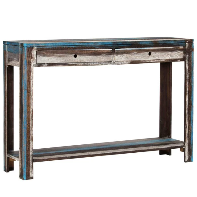 Mesa consola de madera maciza vintage 118x30x80 cm vidaXL