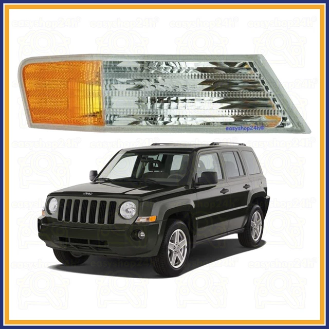 Set 2 Fari Freccia Anteriori Per Jeep Cherokee/Liberty RY 2005-2007 - Completi Di Portalampada E Lampadina, Colore Arancione