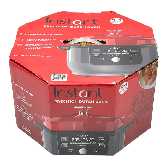 INSTANT POT ELECTRIC Precision Round Dutch Oven 6Quart 1500W 5in1
