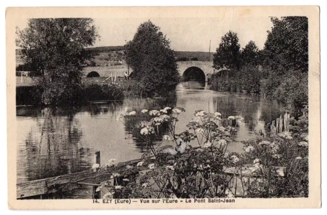 CPA 27 - EZY (Eure) - 14. Vue sur l'Eure - Le Pont Saint-Jean