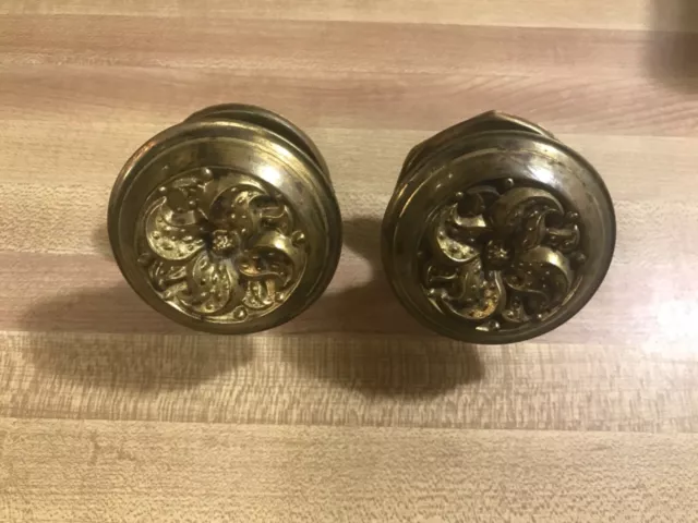 RARE PAIR OF 18/19th Century Federal FLORAL Period Original Gilded Pulls!