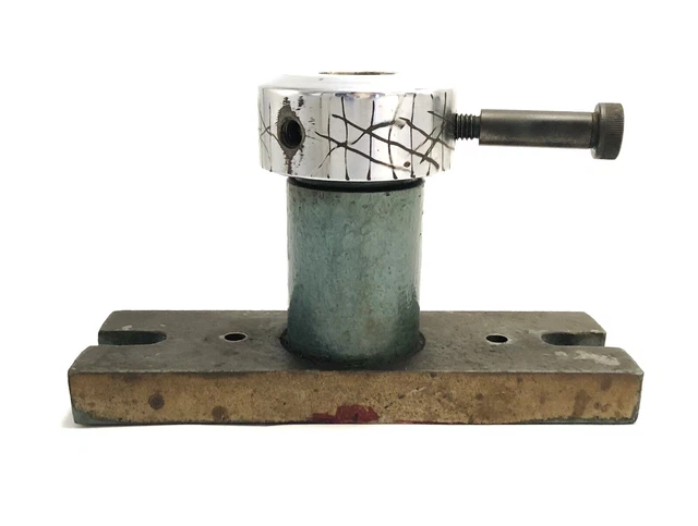 5C COLLET HOLDER FIXTURE w/ 8"x2-5/8" Base; Collet .490" (See Photos) VERY GOOD