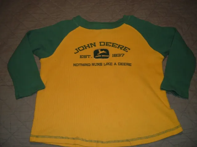 John Deere Youth Toddler Size 4T Long Sleeve Thermal Shirt