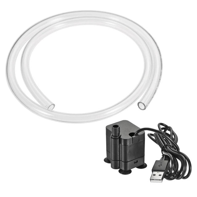 Mini Sumergible Agua Bomba, 1W DC 5V con 3.3 Pies PU Tubos para Jardinería