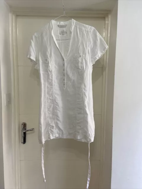 MARKS & SPENCER Woman’s 100% Linen Tunic Blouse Shirt Dress UK 12