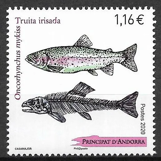 Andorra (frz.) Mi.Nr. 866** (2020) postfrisch/Einheimische Fische