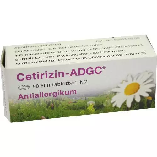 CETIRIZIN ADGC Filmtabletten 50 St PZN 2662780