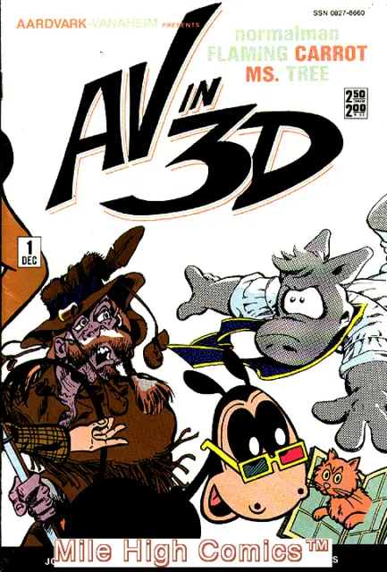 AV IN 3-D (AARDVARK/VANAHEIM) (FLAMING CARROT) #1 Very Good Comics Book
