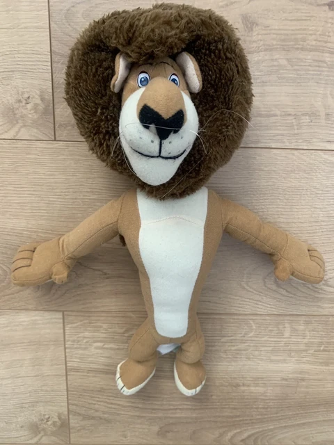 ALEX THE LION 14" Soft Plush Toy MADAGASCAR GOSH DREAMWORKS RARE ...