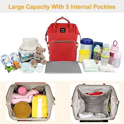 Mummy Maternity Nappy Diaper Bag Large Capacity Baby Nursing Travel Backpack Lot 2