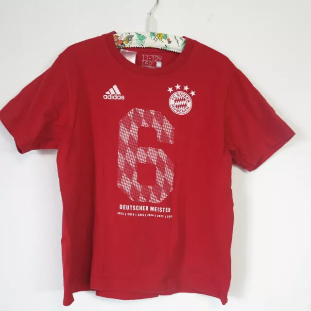 ADIDAS Basic Sportshirt T-Shirt Rot Gr. 152  Oberteil Jungenshirt Gebraucht S182